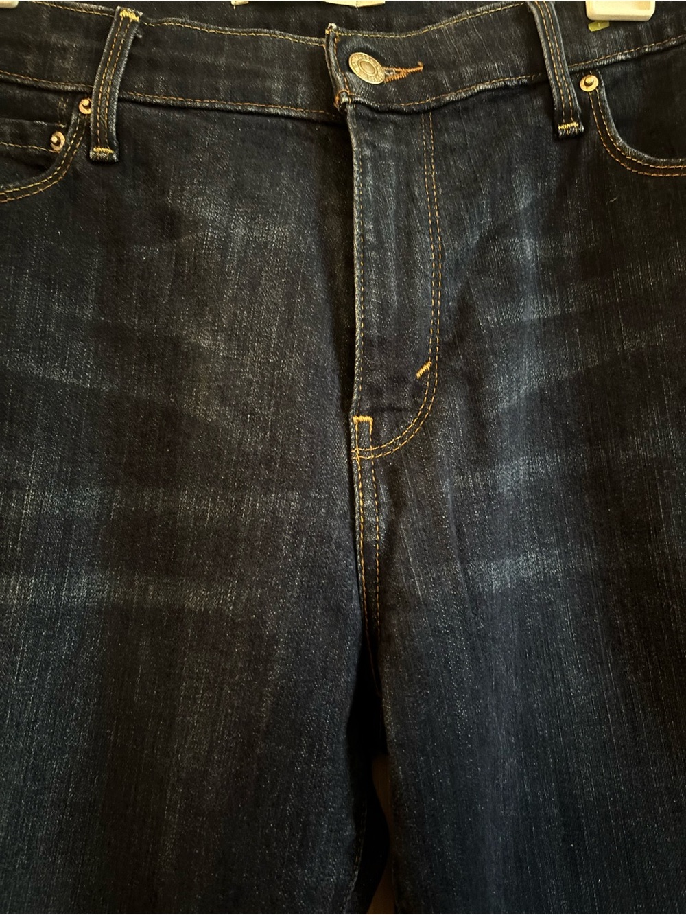 Levi's Women’s 505 Straight Dark Blue Jeans - Picture 8 of 16